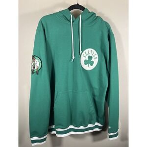 Boston Celtics NBA New Era Kelly Green Hoodie Men's Size Large Puff Patch